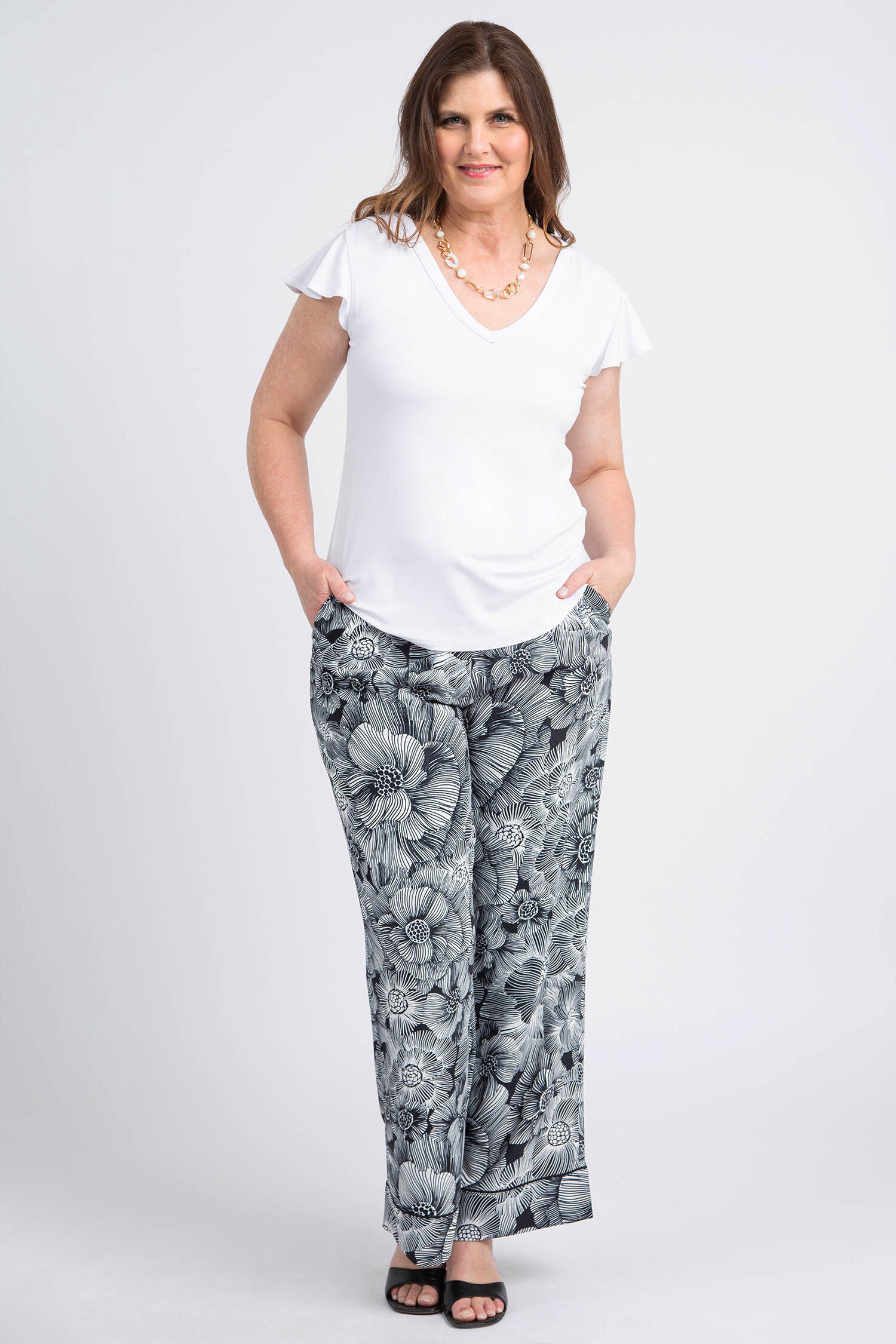 Flutter Sleeve V-Neck Tee Image 2