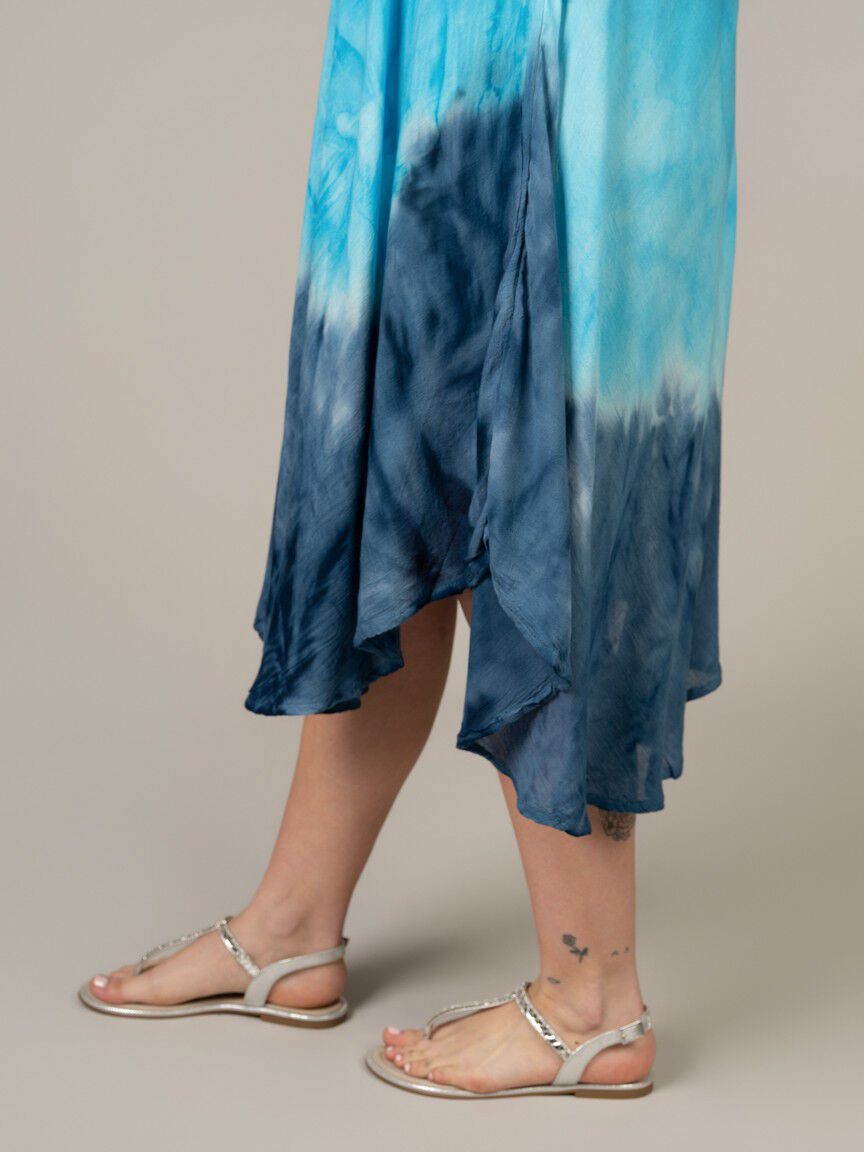 Short Sleeve Tie Dye  Dress