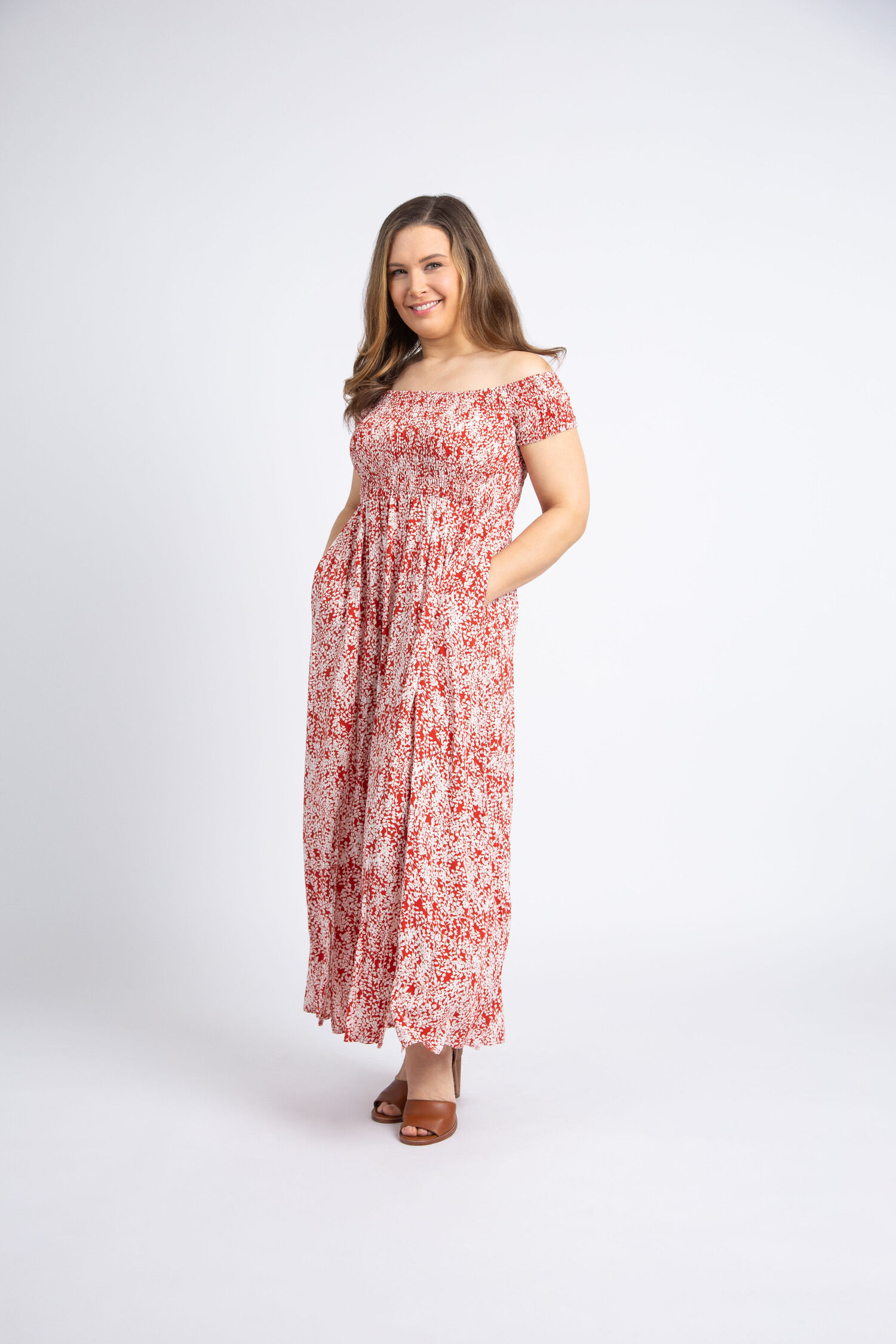 Smocked Bodice Maxi Dress Image 2