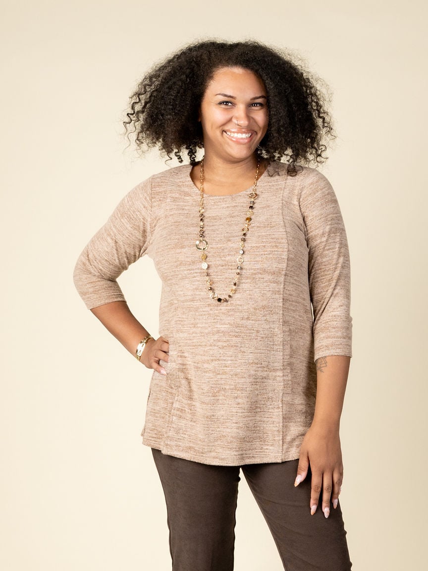 Long Sleeve Tunic With Kangaroo Pocket