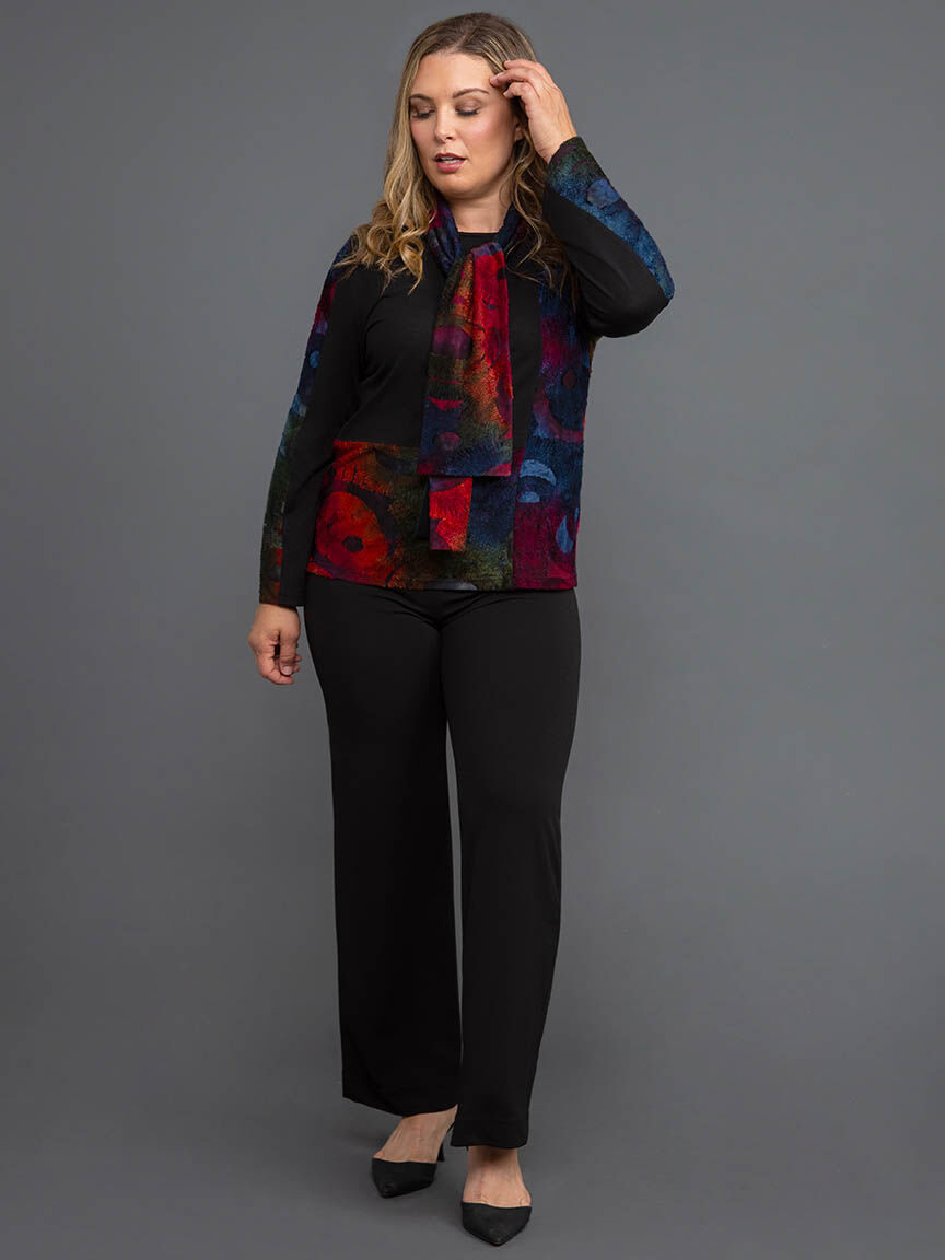 Long Sleeve Tunic with Matching Scarf Image 1