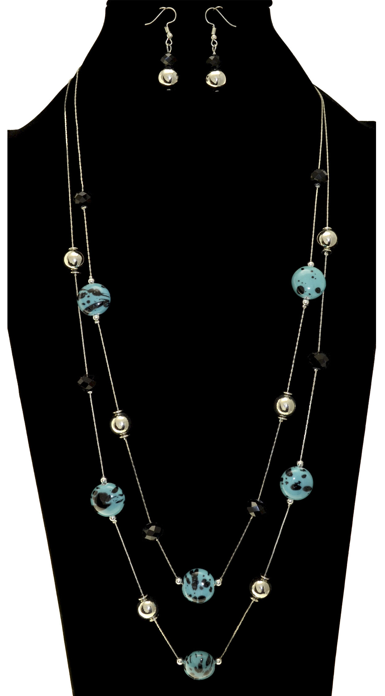 Multi Chain Beaded Necklace Set