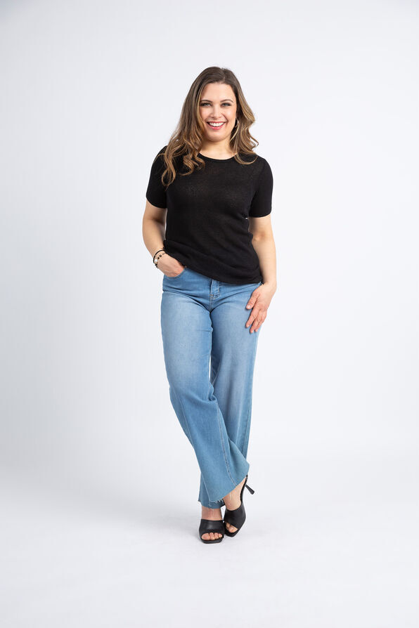 Short Sleeve Knit Top Image 2