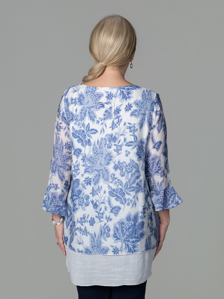3/4 Sleeve Tunic Overlay