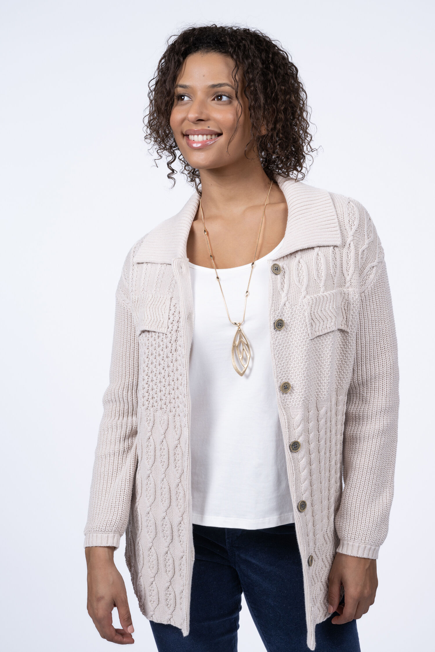Cable Knit Cardigan  Image 1