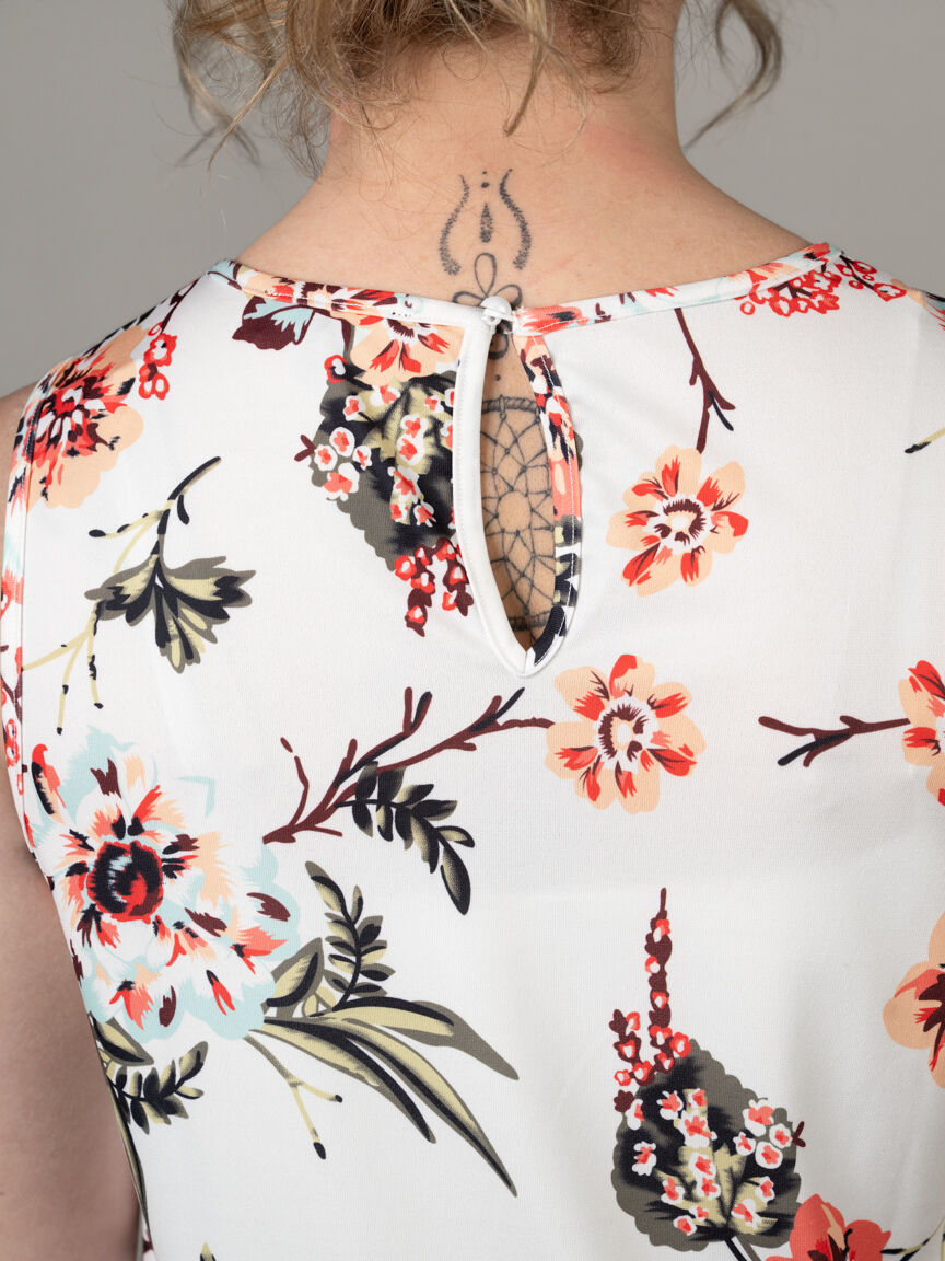 Sleeveless Top With Back Keyhole