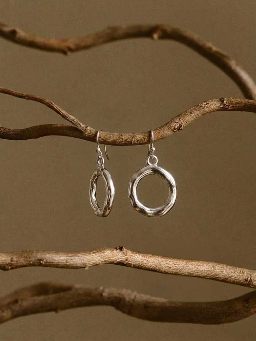 Circle Link Necklace and Earring Set