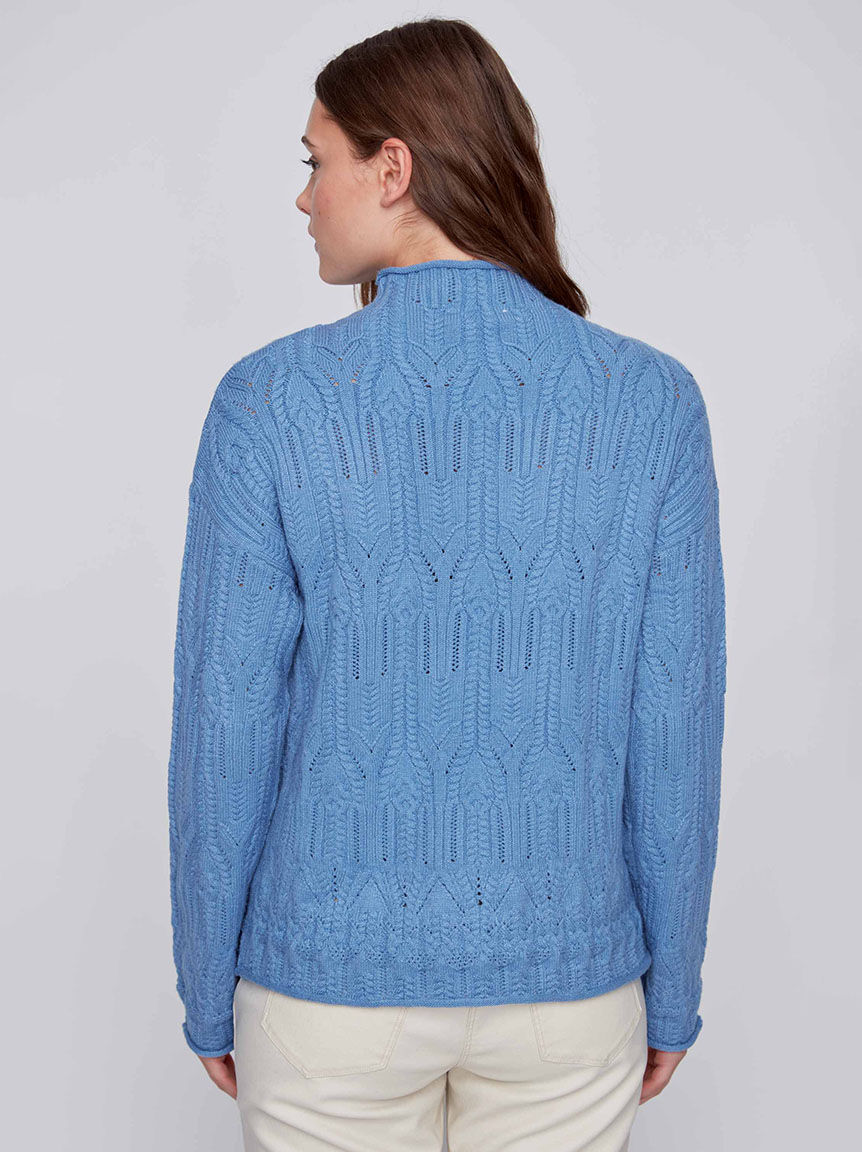 Mock Neck Long Sleeve Sweater  Image 3