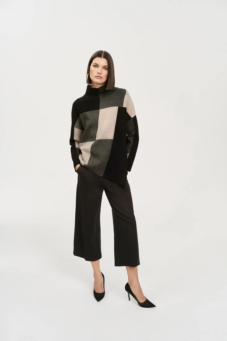 Color-Block Jacquard Knit Pullover Image 1