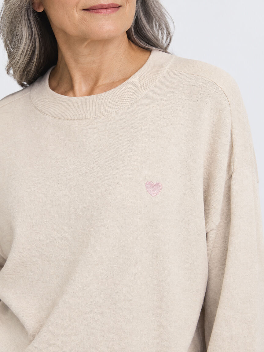 Long Sleeve Sweater With Small Heart Image 4
