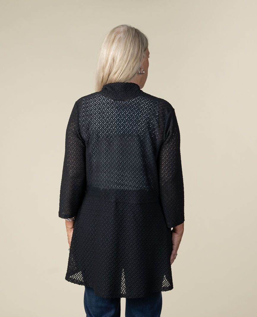 Long Crochet Lace Cardigan Image 3