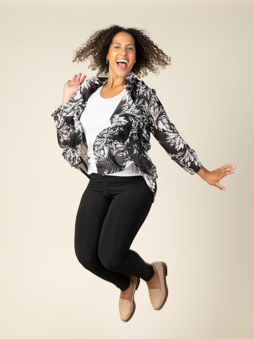 3/4 Sleeve Mesh Cardigan Image 4