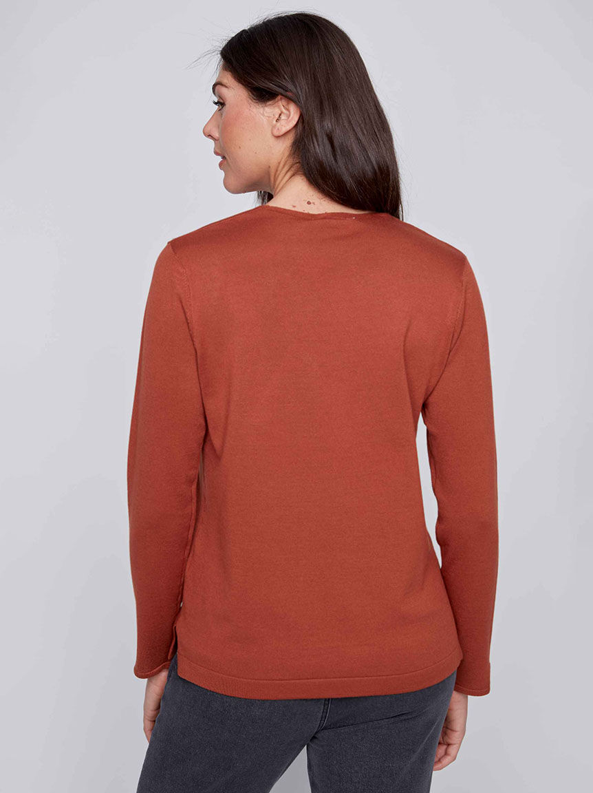 Long Sleeve V-Neck Sweater Image 3