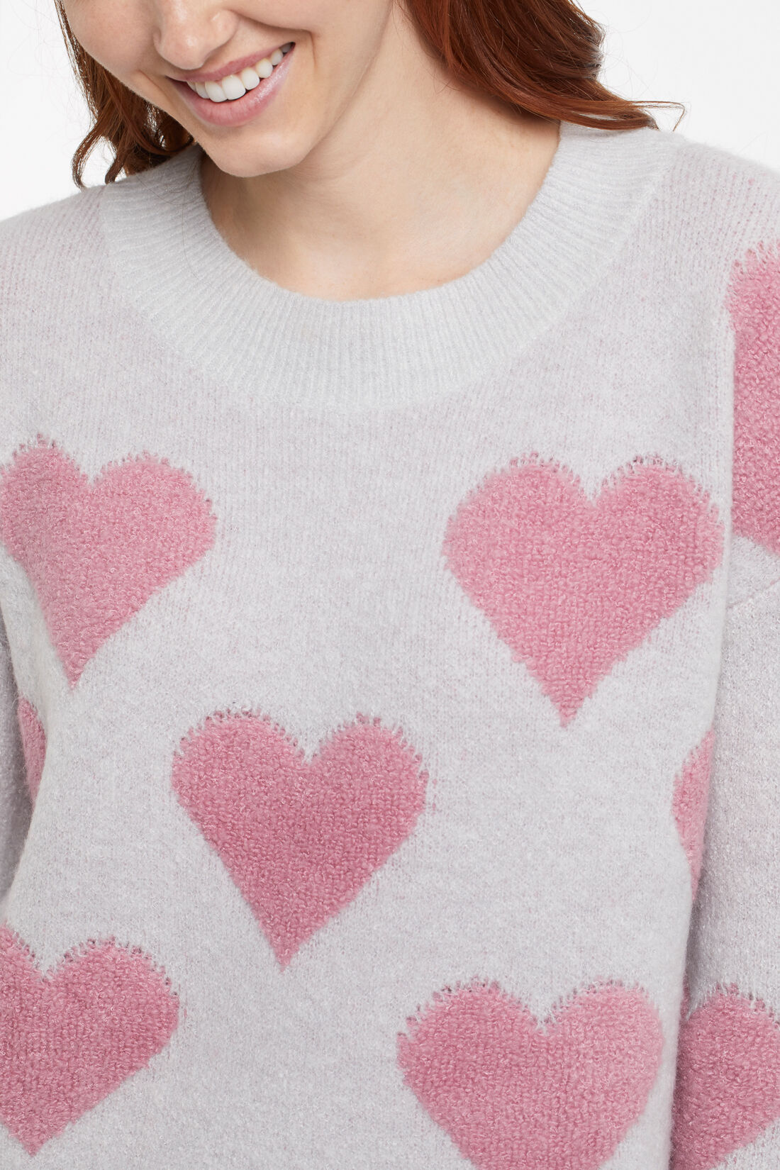 Pink Hearts Autumn Sweater Image 3