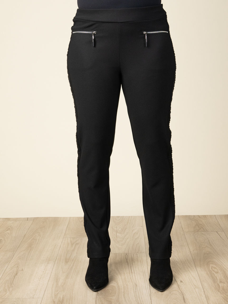 Pull-On Pants With Side Contrast