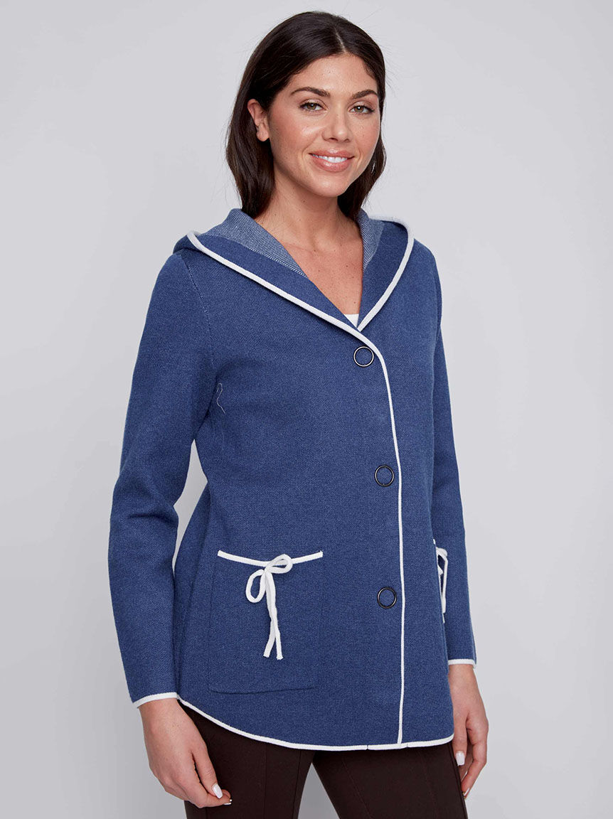 Hooded Snap-Up Jacket Image 2