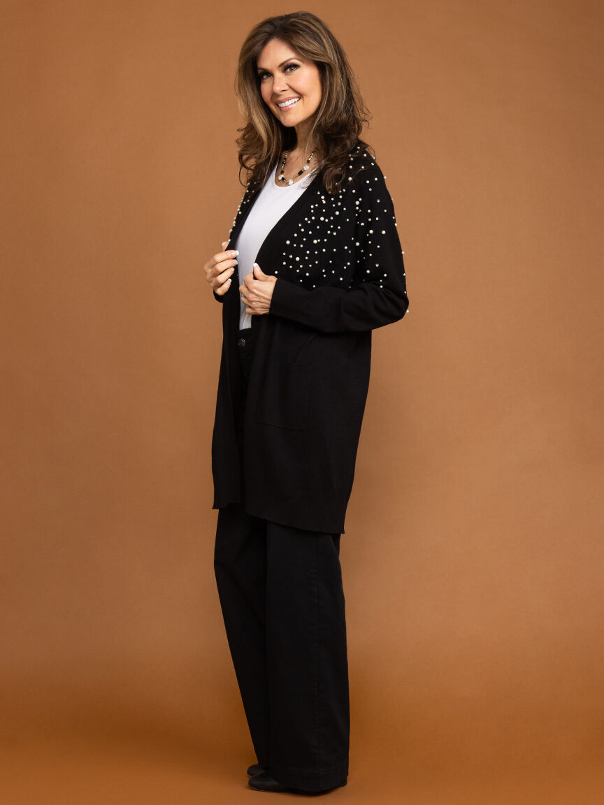 Long Sleeve Cardigan with Bling Image 2