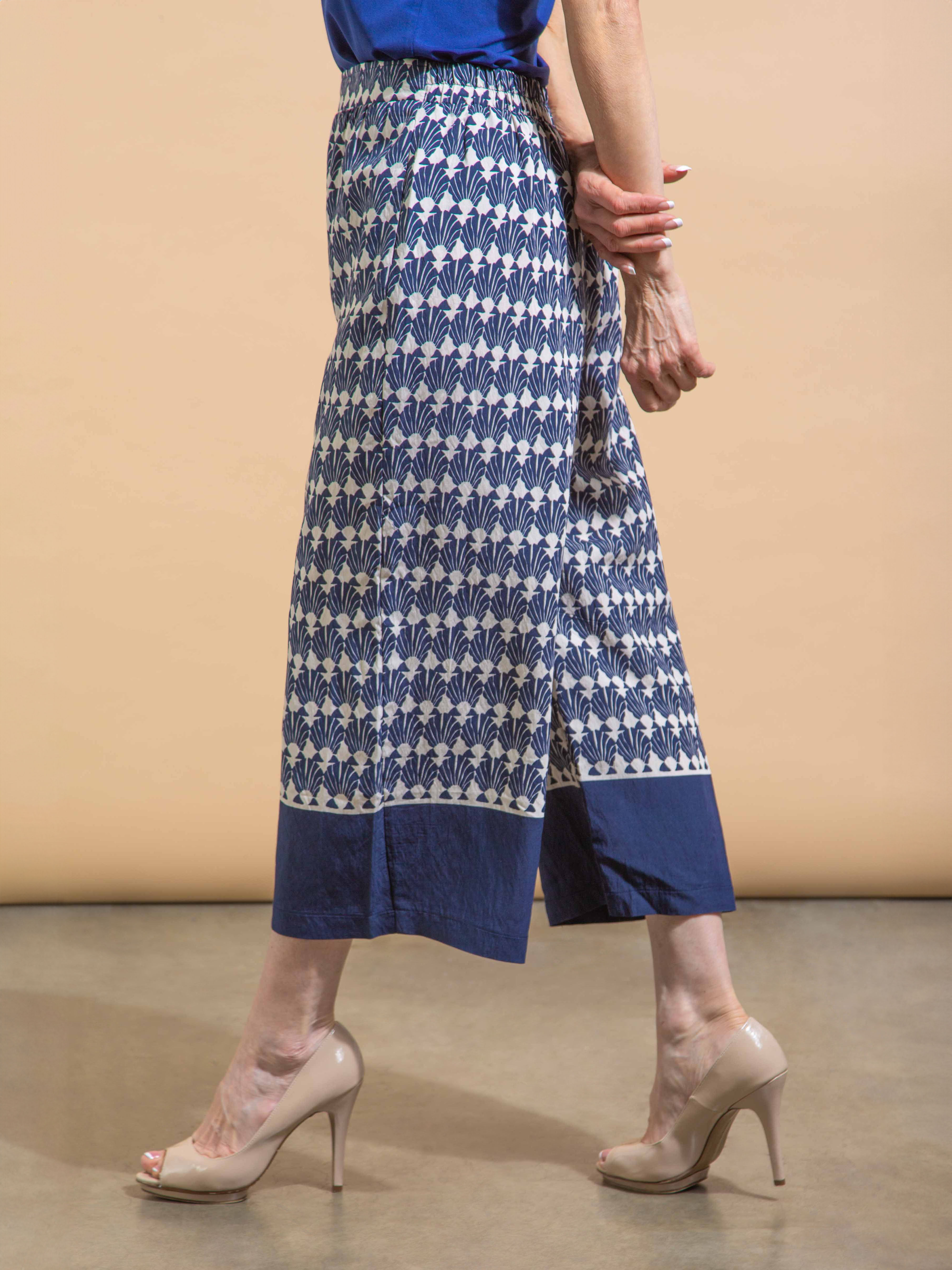 Pull-On Printed Gaucho Pant Image 2
