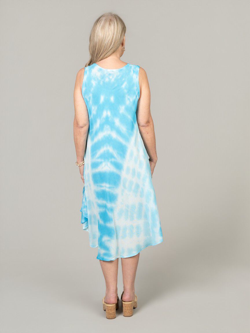 Sleeveless Tie Dye Midi Dress