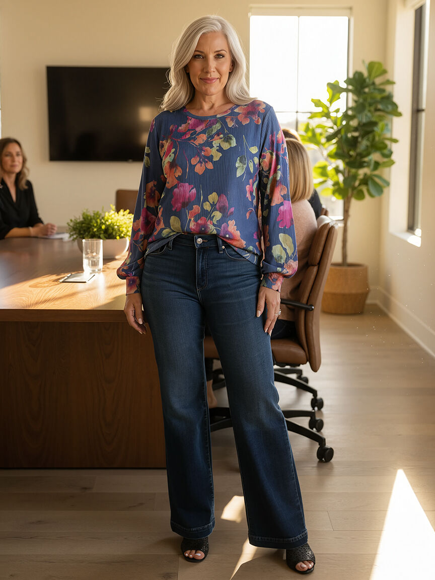 Long Sleeve Floral Top