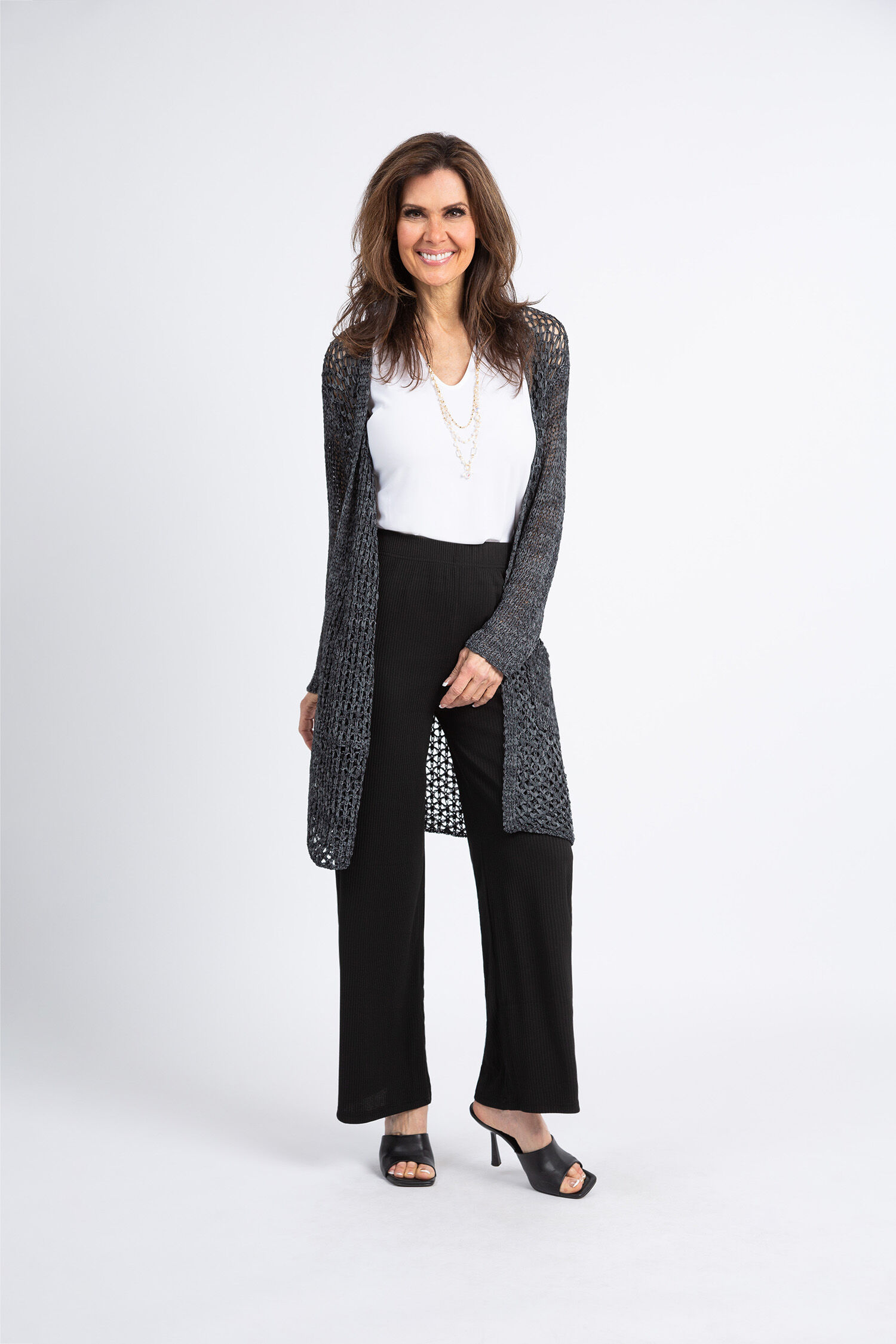 Twist Yarn Longline Cardigan Image 2