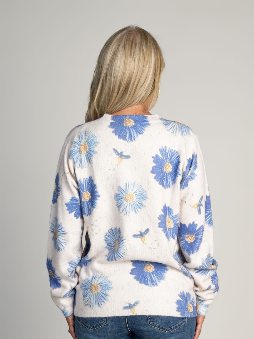 Floral Print Sweater