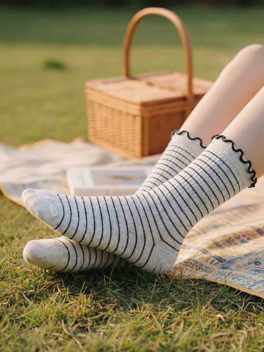 Socks 2 Pack Stripes and Dots