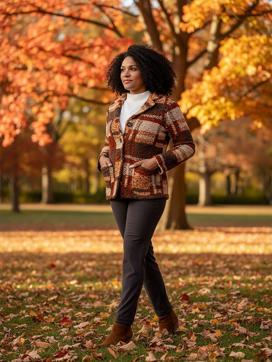 Button Up Plaid Shacket