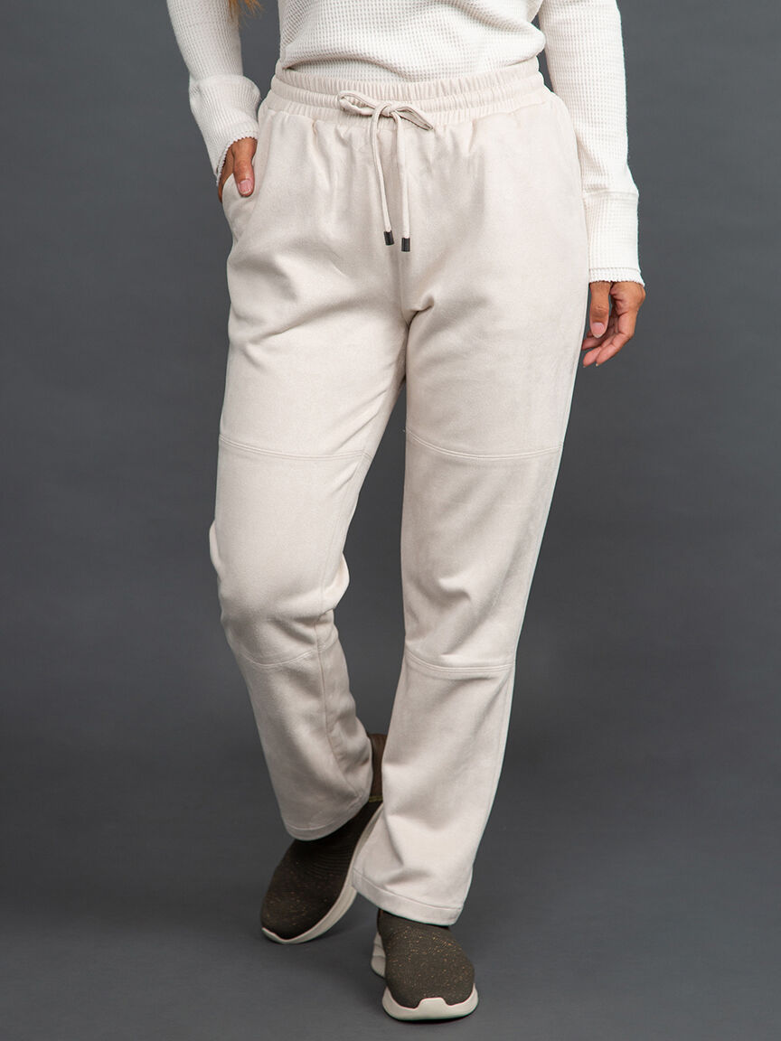 Cropped Suede Pull-On Pant Image 2