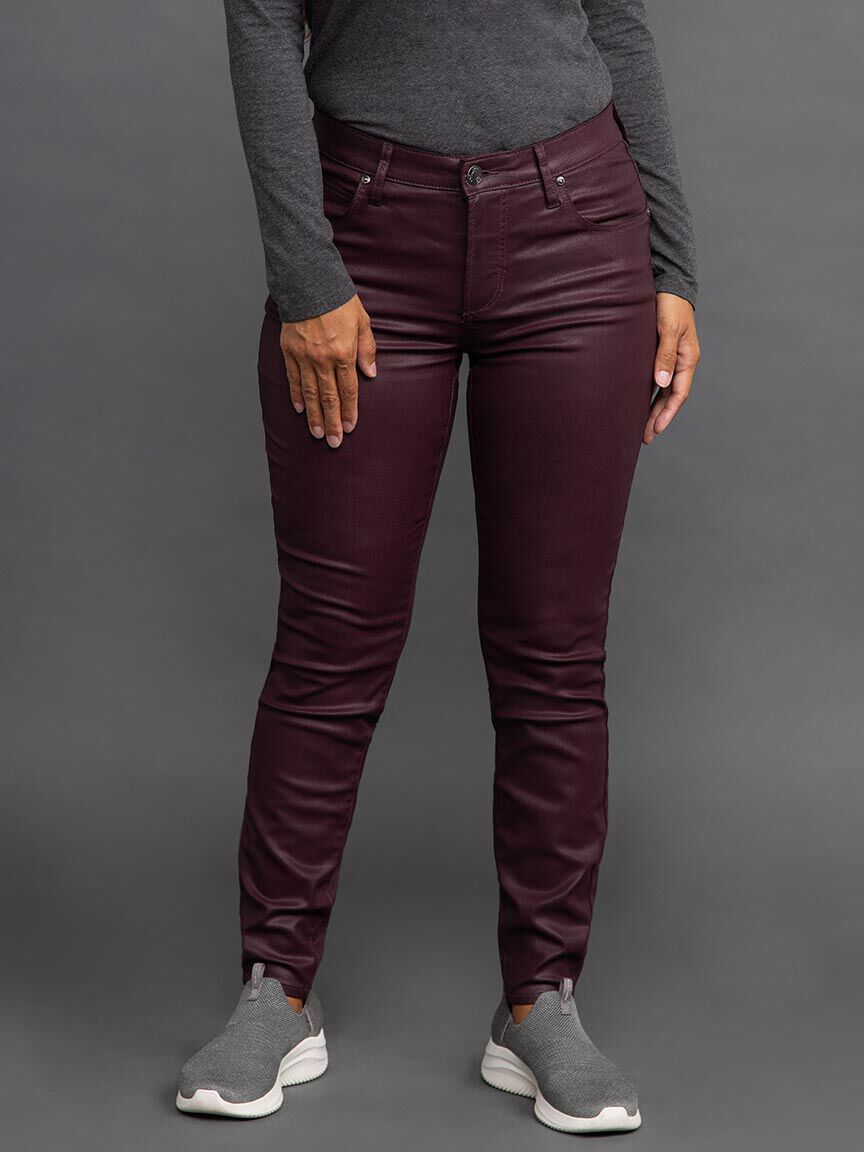 Cecilia Coated Mid Rise Skinny Jeans Image 2