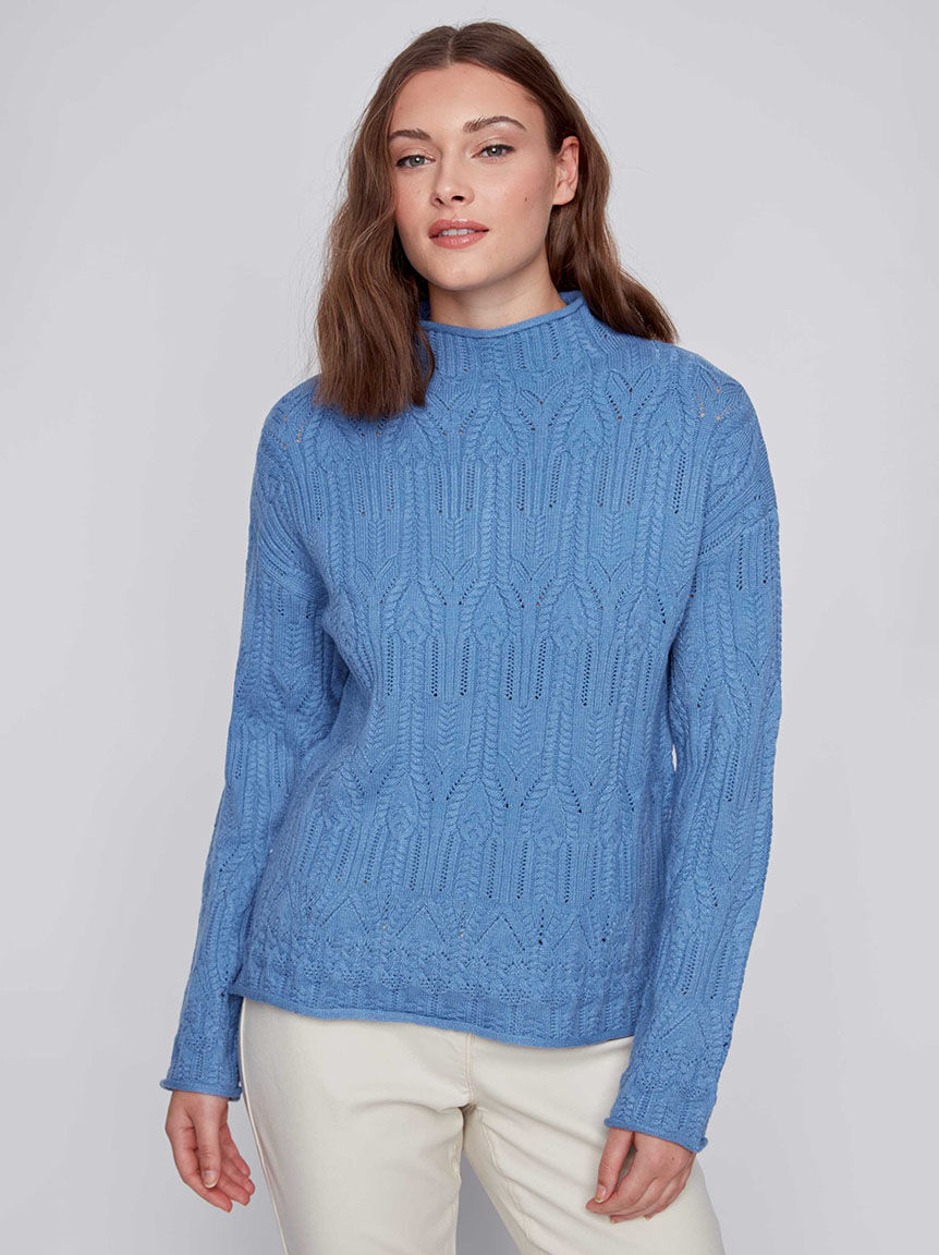 Mock Neck Long Sleeve Sweater  Image 1