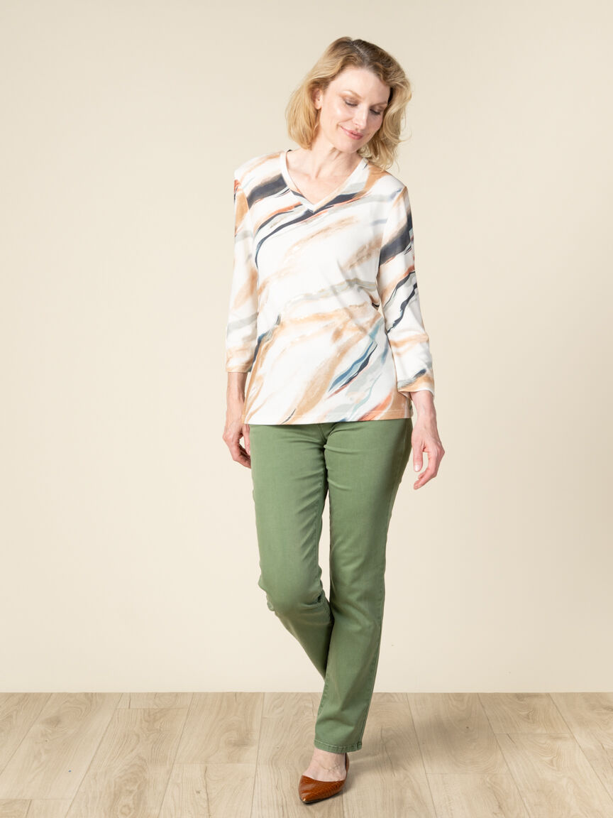 3/4 Sleeve V-Neck Sweater