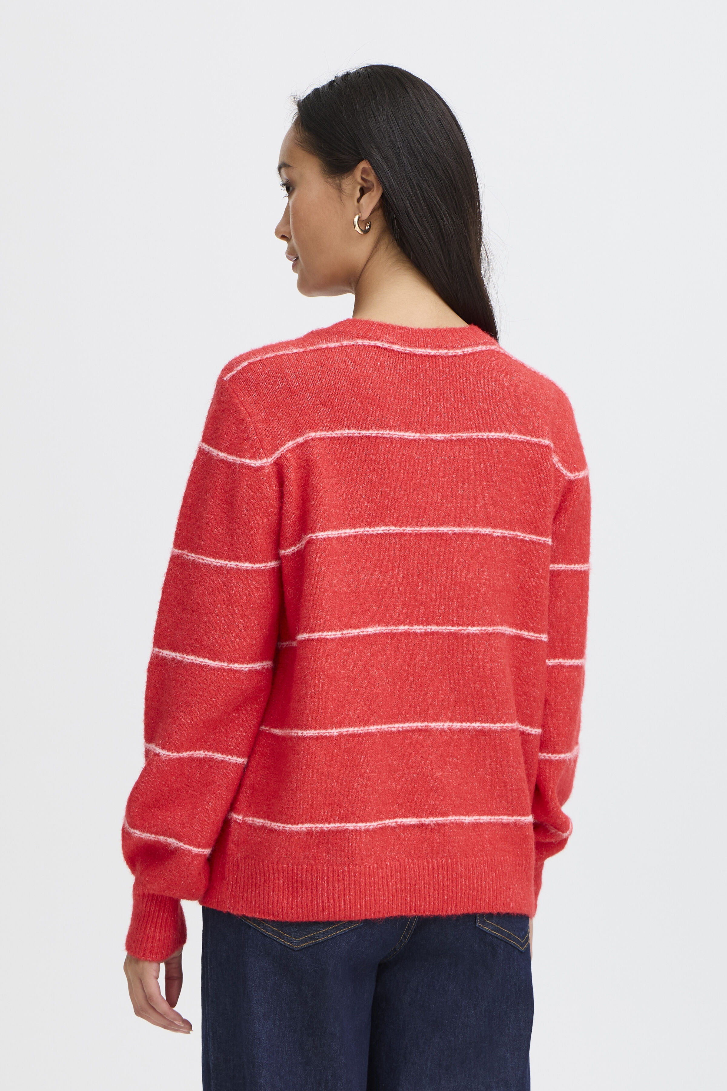 Long Sleeve Striped Knit Sweater