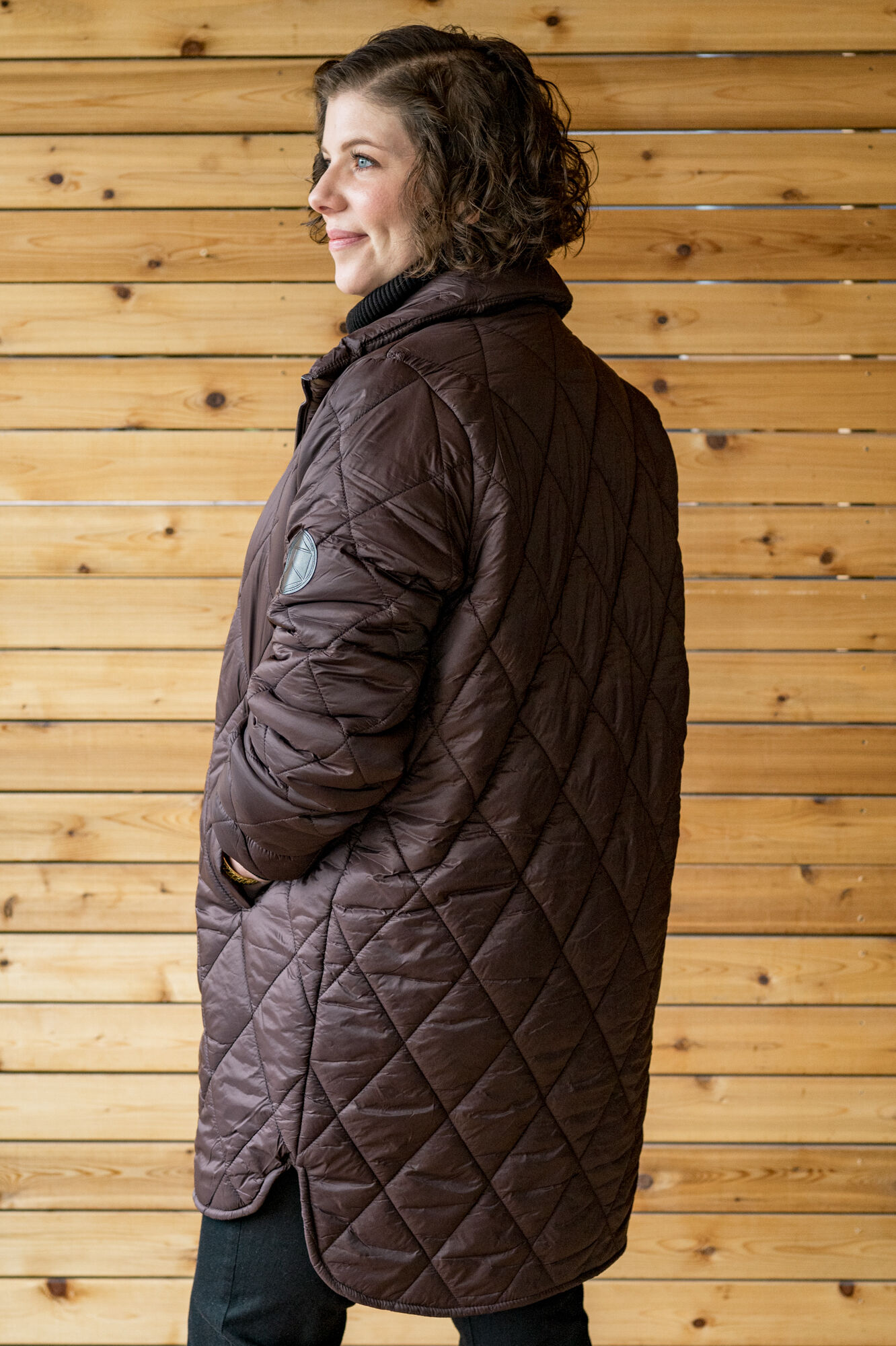Long Diamond Quilted Fall-To-Winter Puffer Jacket  Image 2