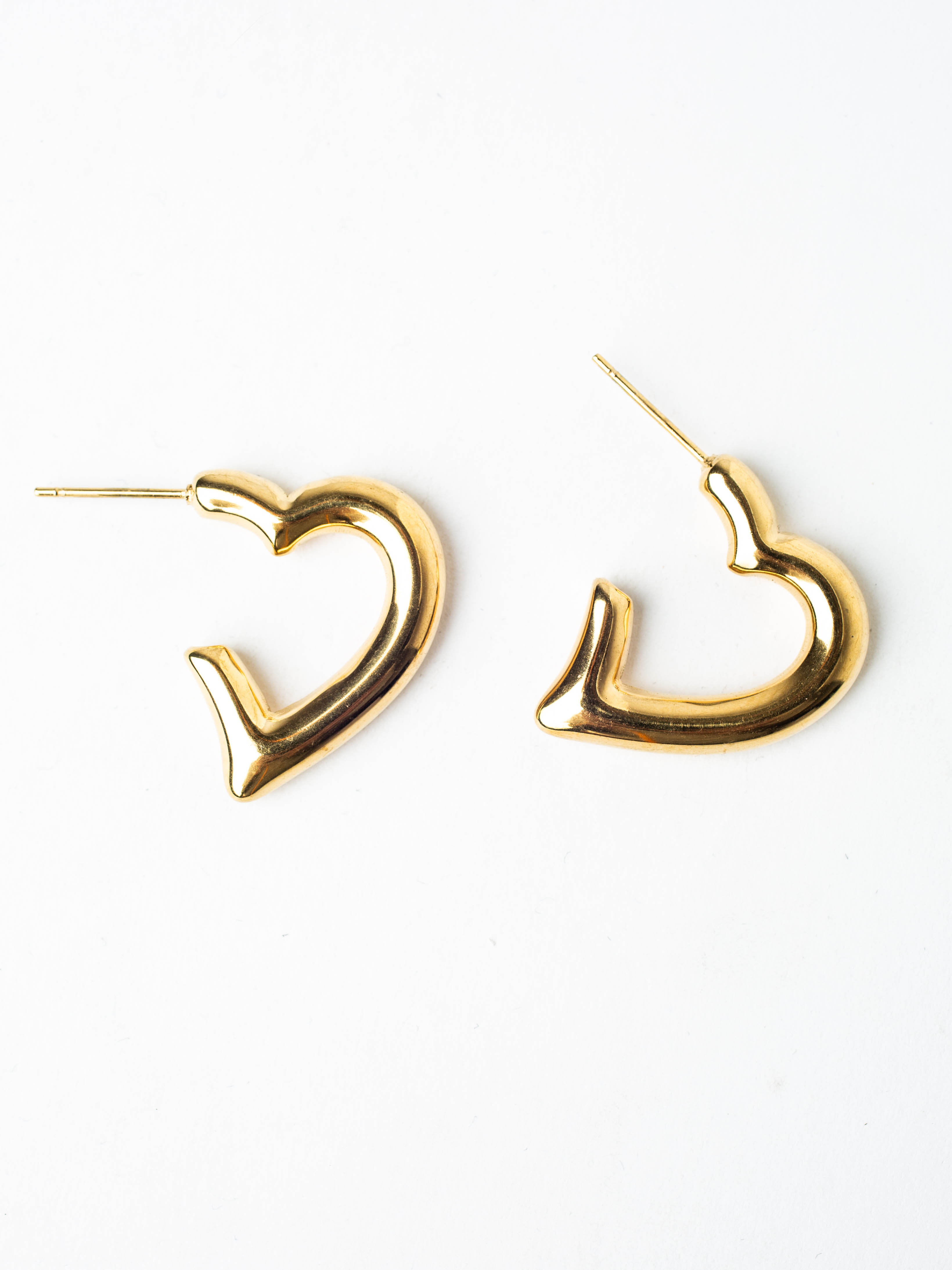 Heart Hoop Earrings Image 2