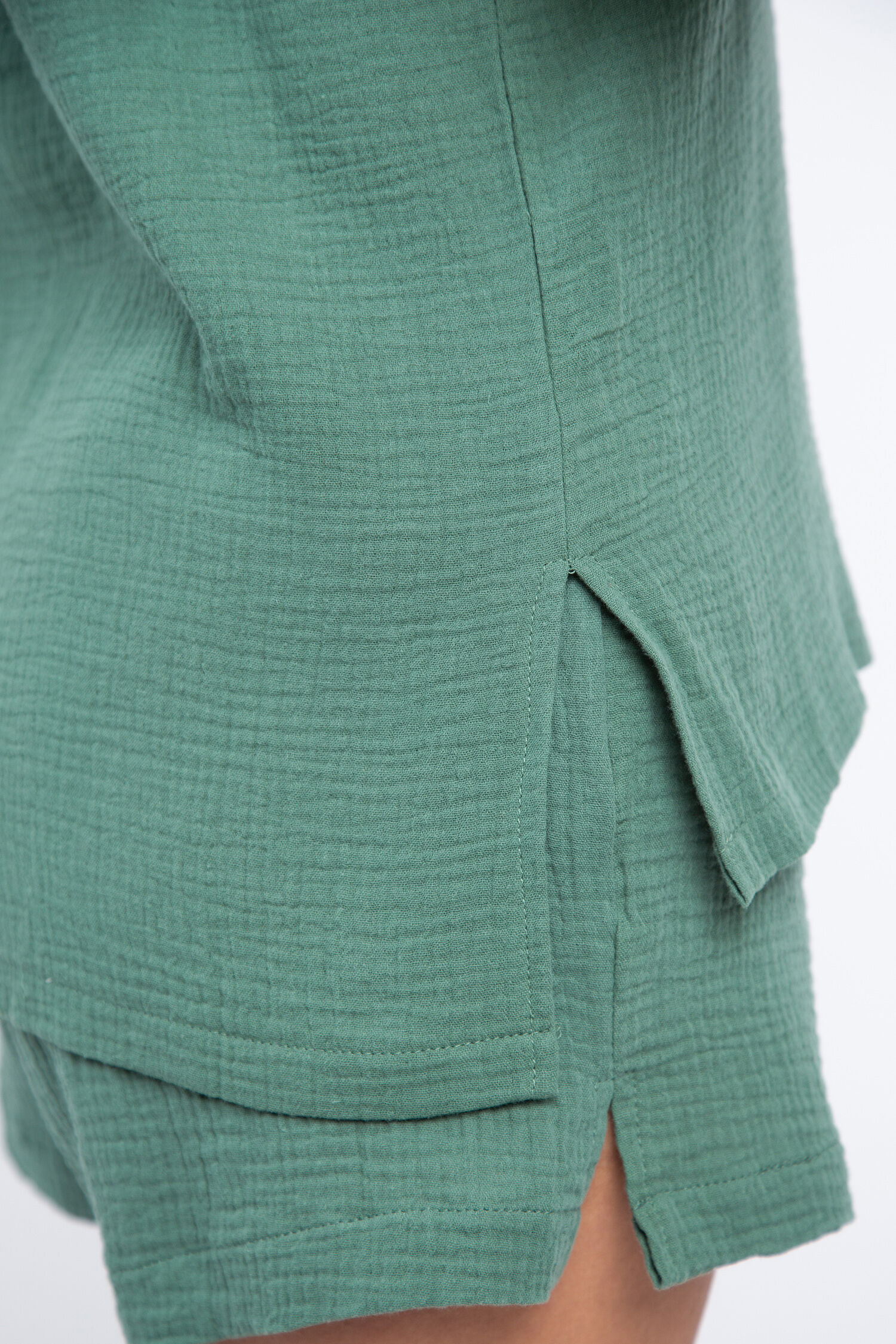 Cap Sleeve Boxy Cut Gauze Top Image 5