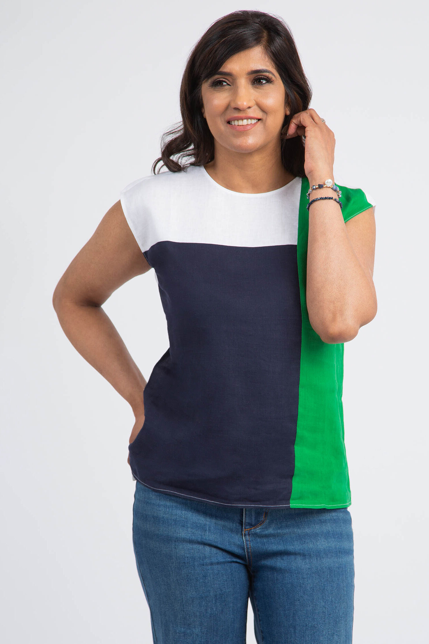 Sleeveless Linen Top Image 1