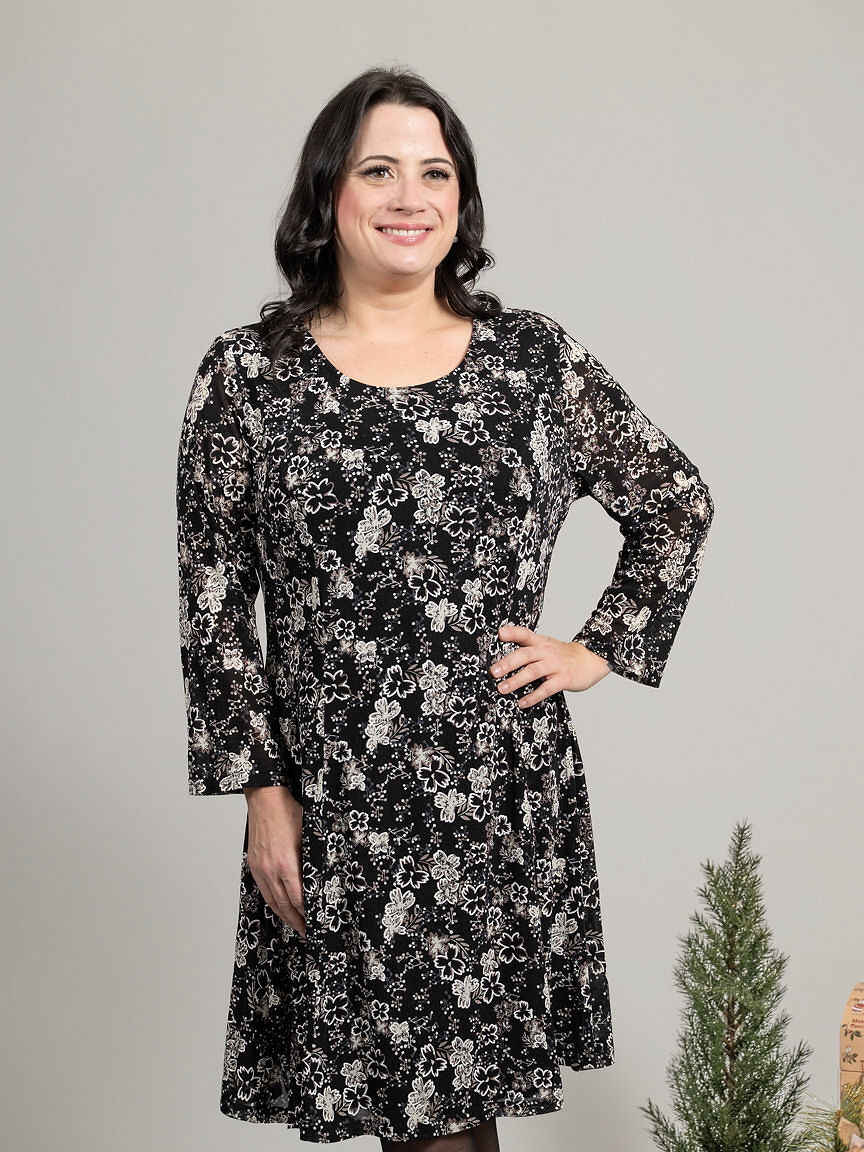 Long Sleeve Knee Length Dress