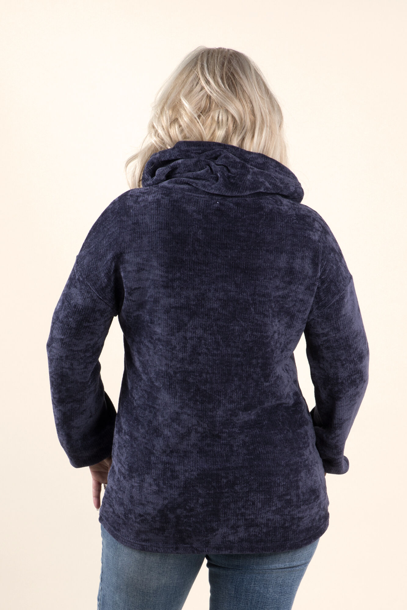Cowl Neck Pullover with Kangaroo Pocket Image 2