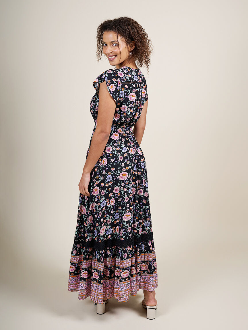 Short Sleeve Maxi Dress with Pockets  Image 2