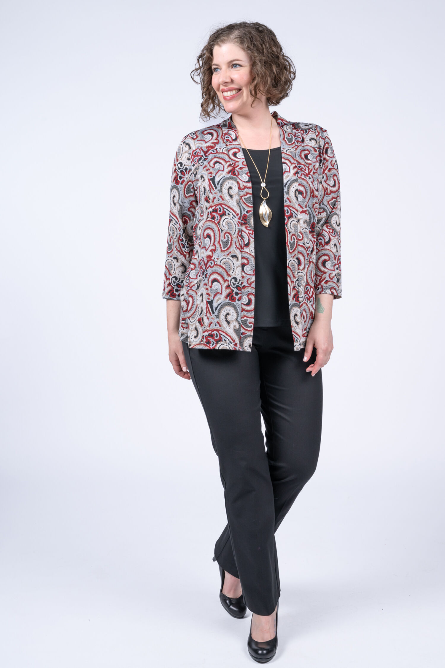 &frac34; Sleeve Fooler Top Image 3