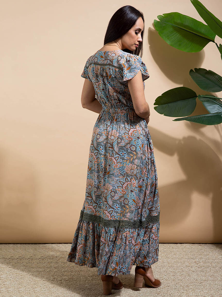 Floral Button-Up Maxi Dress Image 3