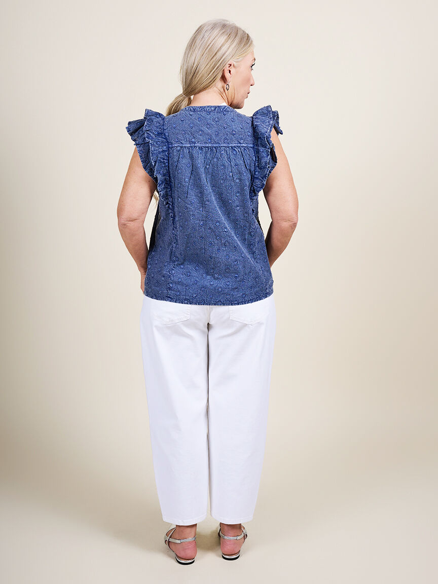 Short Sleeve Frilled Top  Image 2