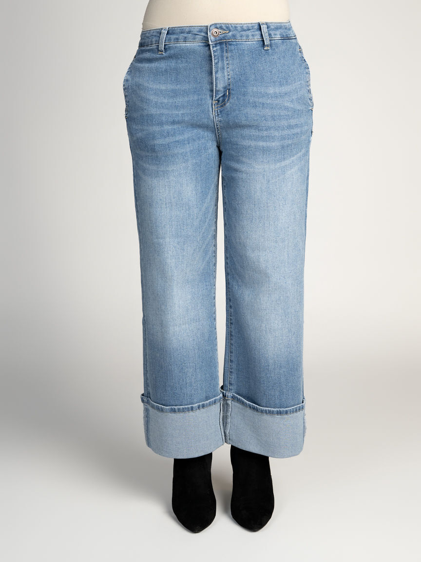 Bamboo Fiber Cuffed Jeans