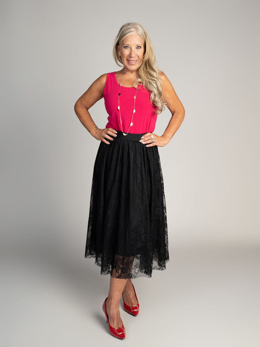 Midi Lace Skirt