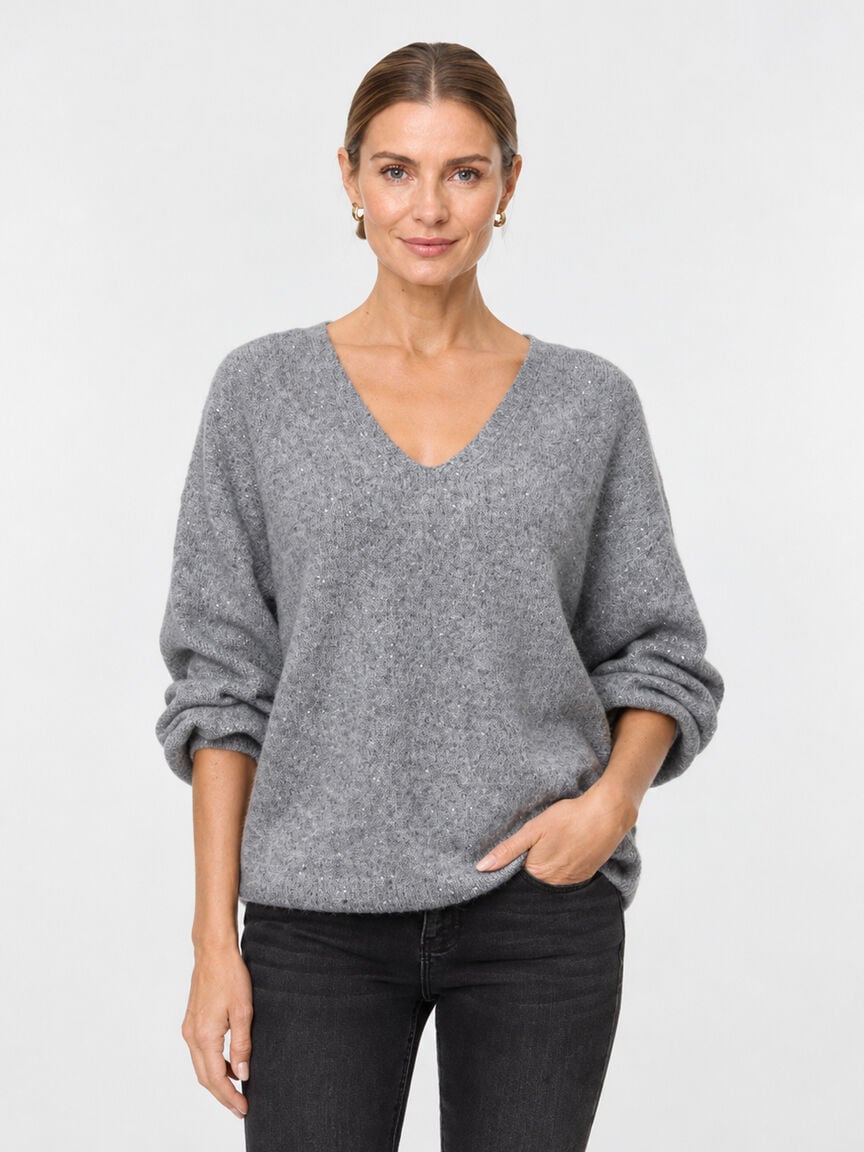 Sparkle V-Neck Sweater