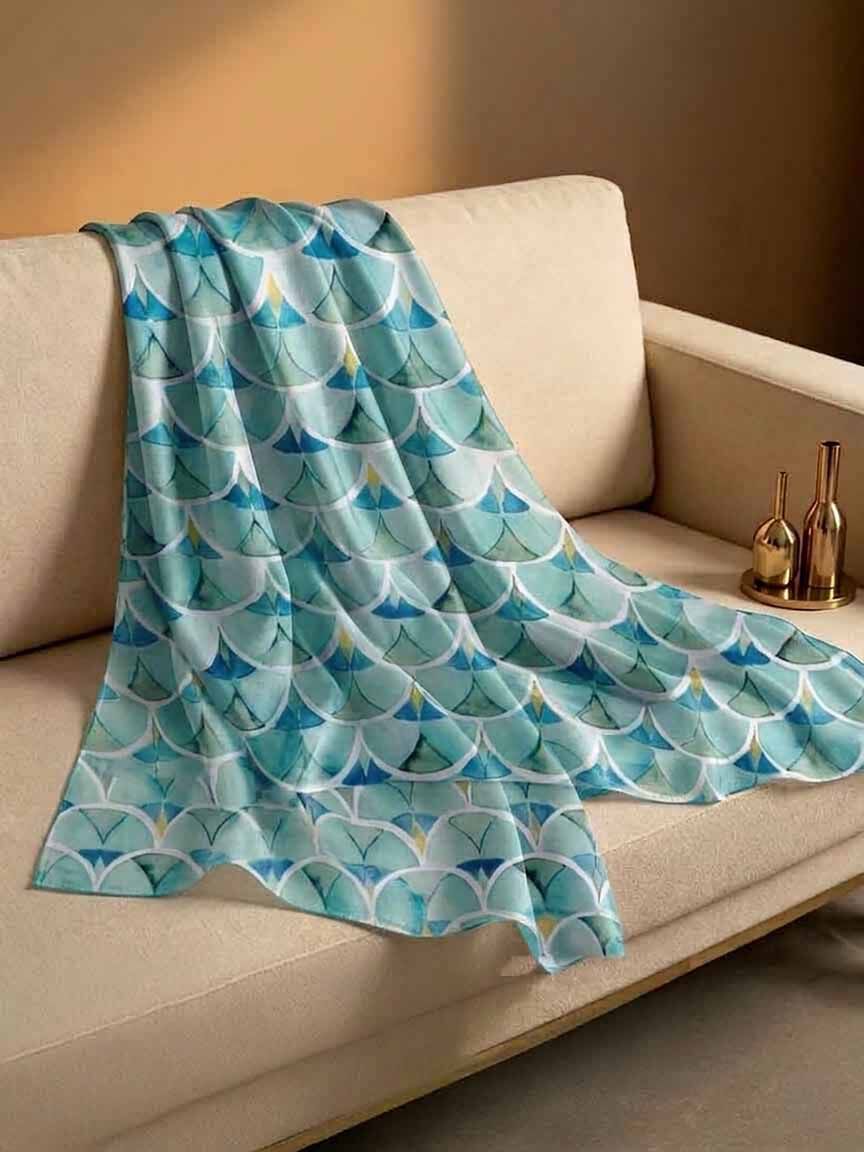 Lightweight Geometric Silk Scarf