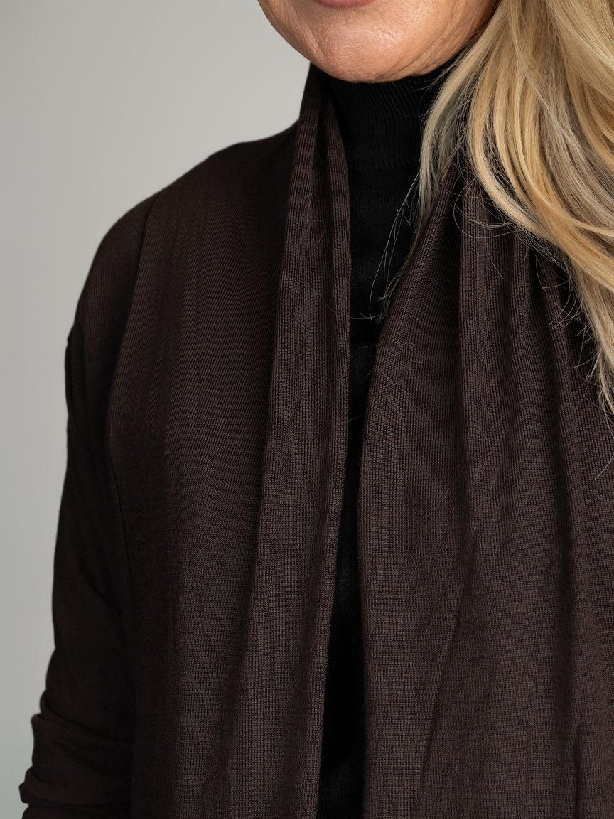 Long Open Front Cardigan