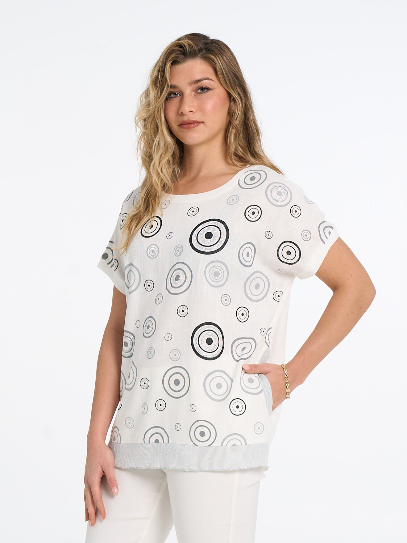 Sparkly Cotton Blend Top Image 2