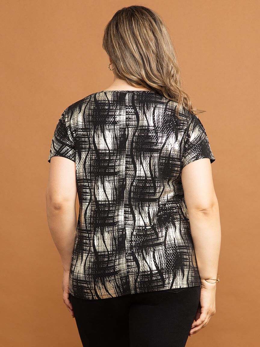 Short Sleeve Holiday Top Image 4